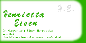 henrietta eisen business card